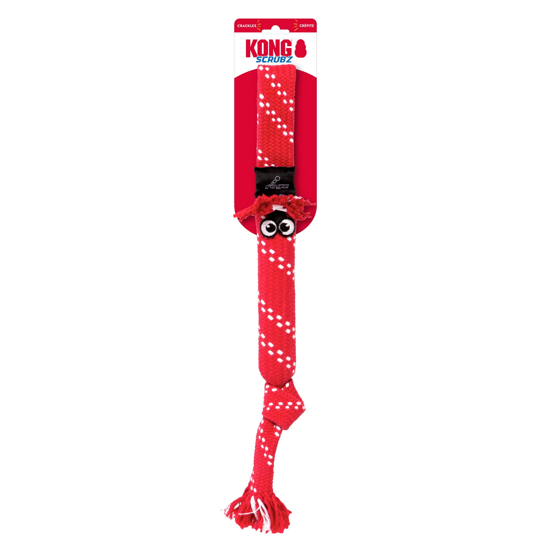 KONG® Scrubz by ROGZ® Rope Dog Toy, Red, Large