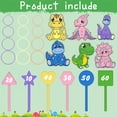 thumbnail image 3 of Juego de lanzamiento de anillos de dinosaurios Yizeda, juego de 6 objetivos y 12 anillos, 3 of 4