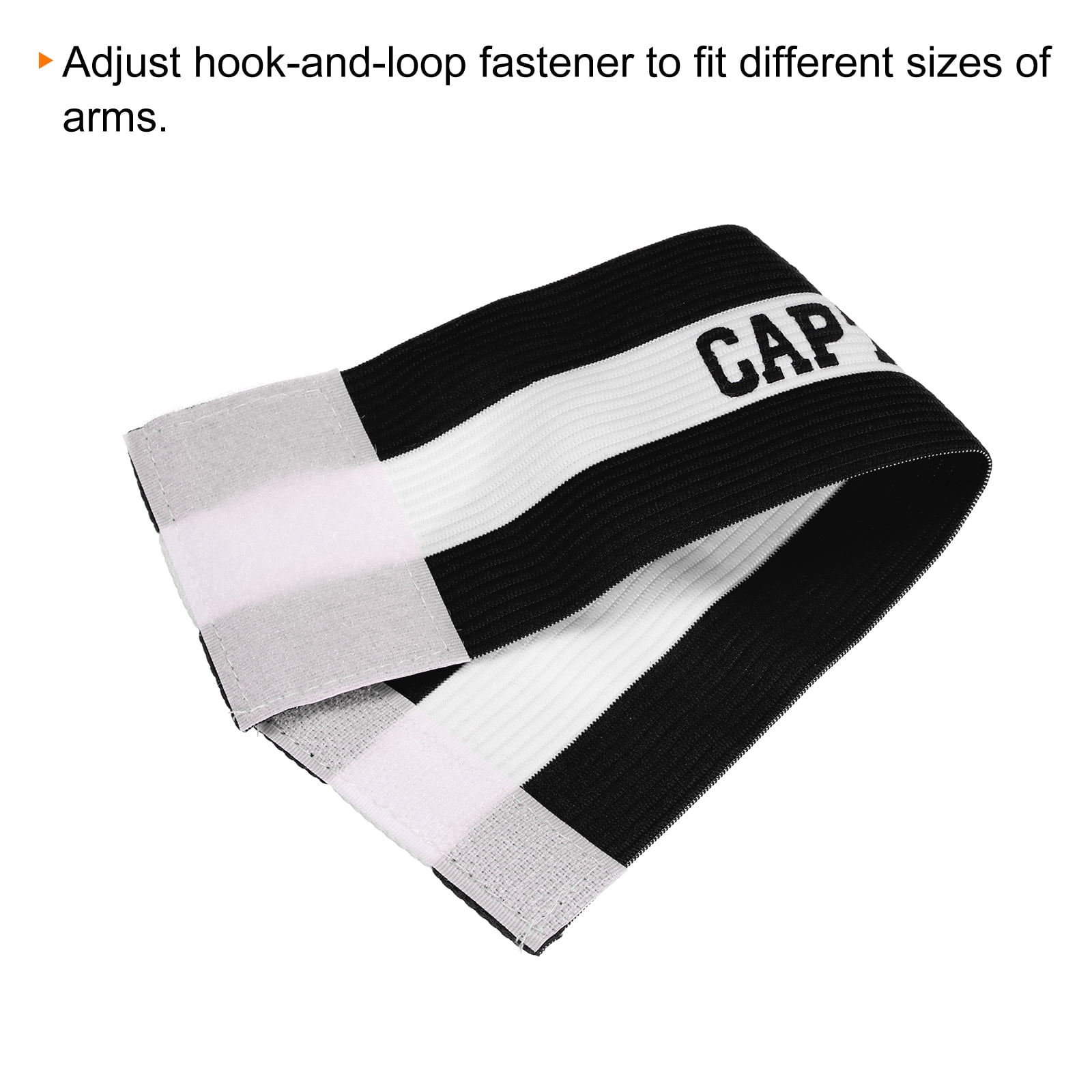 Unique Bargains Elastic Captain's Armband Soccer Training 6 Pack Black