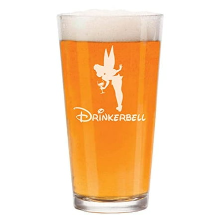 

16 oz Beer Pint Glass Drinkerbell Drinking Fairy Funny