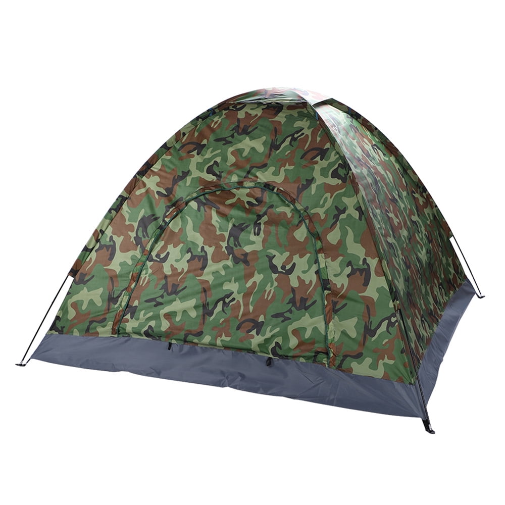 Tcbosik Tent with Carrying Bag for Camping, 3-4 Person Camping Dome Tent, Lightweight Portable Tent for Outdoor Camping/Hiking, Camouflage