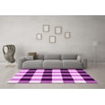 thumbnail image 3 of Ahgly Company Indoor Rectangle Checkered Pink Modern Area Rugs, 2' x 5', 3 of 4