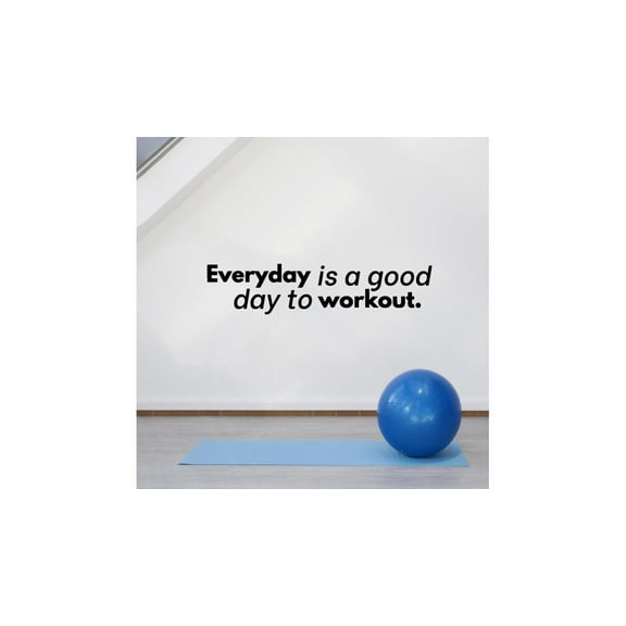 Everyday Is A Good Day Quote Fitness Workout Success Motivation Quotes Wall Decals Healthy Lifestyle for Girls Boys Gym Home Sports Room Decor Vinyl Wall Art Stickers Decoration Size (16x20 inch)