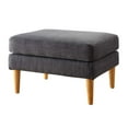 thumbnail image 2 of Convenience Concepts Designs4Comfort Ottoman in Gray Fabric With Solid Wood Legs, 2 of 3