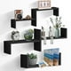 thumbnail image 1 of Juego de 5 Estantería Flotante, Repisas Flotantes de Pared Estantes Flotantes de Pared Múltiples Opciones de Exhibición Estante de Almacenamiento Repisa para Decoración de Pared de Baño Estar Oficina, 1 of 7