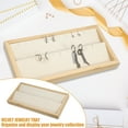 thumbnail image 3 of Unique Bargains Bamboo Wood Earrings Tray Stackable Storage Jewelry Tray Showcase Display Organizer for Earrings Beige, 3 of 8