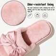 thumbnail image 3 of CHICVOMEY Cute Slippers for Women with Bow Fuzzy Open-Toe Slippers Memory Foam Indoor Slippers Soft Comfy House Shoes, 3 of 9