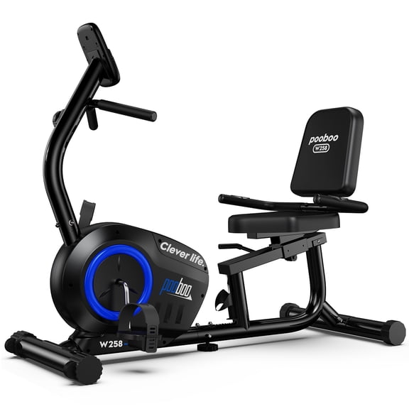 HASIMAN Recumbent Exercise Bike for Seniors & Adults, 380 lb Capacity, 8-Level Magnetic Resistance,Stationary Bicycle Cycling Bike with Adjustable Seat and Heart Rate Tracking