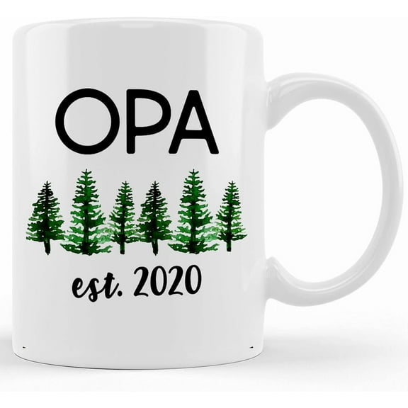 New Opa Gift, New Opa Mug, Promoted To Opa, Opa Est Mug, New Grandparents Gift, Grandpa To Be Mug, Baby Announcement Gift, Ceramic Novelty Coffee Mug, Tea Cup, Gift Present