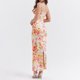 thumbnail image 4 of Vestido largo Ygjytge para Mujer sin mangas estampado floral Amarillo L, 4 of 9