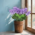 thumbnail image 4 of 6PC 13.78" Artificial Hyacinth Flowers, Silk Wisteria Floral Stems for Outdoor Indoor Decor, for Garden Cemetery Grave Fences Porch Wedding Spring Summer Decorations, 4 of 5