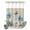 Brown, variant on No Hook Shower Curtain, Teal Blue Tulips Shower Curtains for Bathroom with See Through Top Window, Spring Floral Barn Doors Vintage Wood Beige Waterproof & Washable Bath Curtain 66"x72"