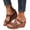 Brown, variant on Women's Open Toe Cork Wedge Slide Sandals Lightweight Summer Vacation Backless Platform Sandal Comfortable Hollow Out Mules Brown Size 7.5