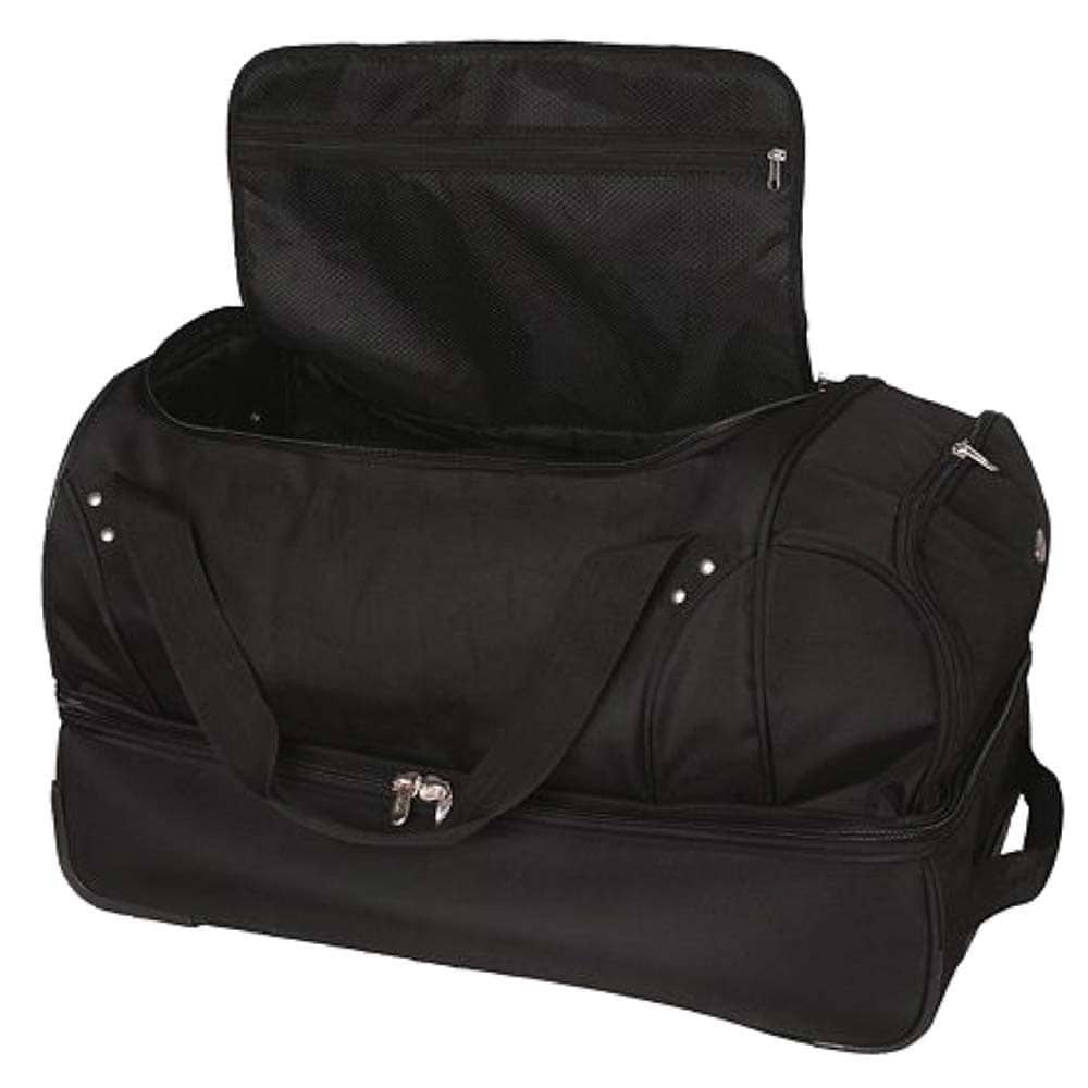 MOJO USC Trojans Black 27'' 2-Wheel Drop Bottom Rolling Duffel Bag