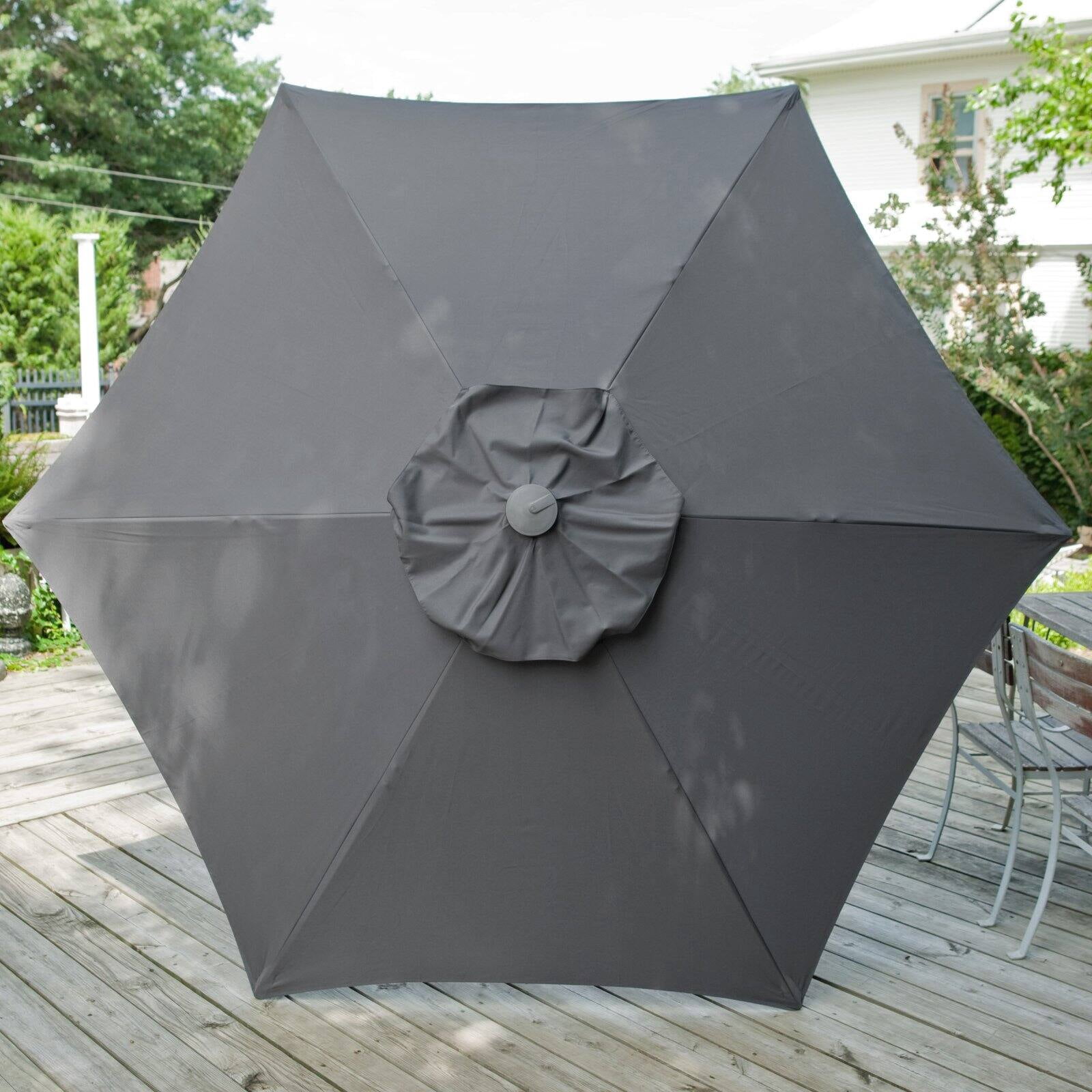 DestinationGear 8.5 ft. Aluminum Market Umbrella with Wind Resistant Doppler, Charcoal