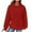 Red##1, variant on jsaierl Hoodies for Women Cute Solid Color Hooded Sweatshirts Holiday Pullover Trendy Long Sleeve Top Hoodie