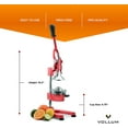 thumbnail image 6 of Manual Fruit Juicer - Commercial Grade Home Citrus Lever Squeezer for Oranges, Lemons, Limes, Grapefruits and More - Stainless Steel and Cast Iron - Non-skid Suction Cup Base - 15 Inch - Red - By..., 6 of 6