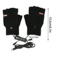 thumbnail image 3 of Heated Gloves, Winter Gloves Winter Gloves Men Fingerless Gloves Fingerless Gloves for Women with Washable Design, 3 of 7