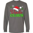 thumbnail image 3 of Inktastic Uncle Claus with Christmas Santa Hat and Snowflakes Long Sleeve T-Shirt, 3 of 5
