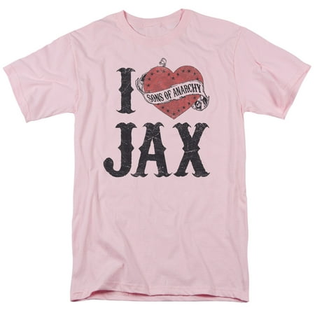 Sons Of Anarchy Popular TV Series I Heart Jax With Logo Adult T-Shirt