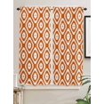 thumbnail image 5 of Orange White Geometric Bathroom Window Curtain, Modern Abstract Art Light Filtering Coffee Kitchen Curtains, Bedroom Living Room Curtains 2 Panel 84"x63", 5 of 6