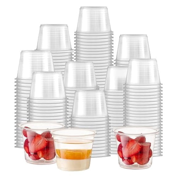 Fit Meal Prep 4 oz BPA Free Condiment Cups, No Lids, Stackable, Multi-Purpose, 250 Pack