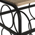 thumbnail image 3 of Noble House Ferrat Metal 6 Bottle Tabletop Wine Rack, Natural and Black, 3 of 6