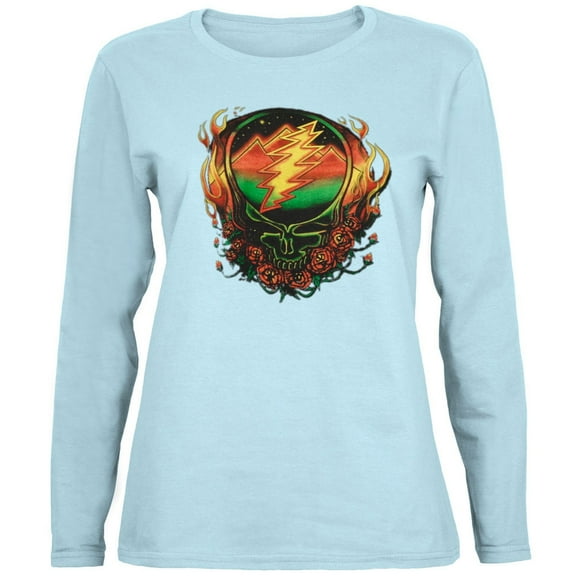 Grateful Dead - Scarlet SYF Light Blue Juniors Long Sleeve T-Shirt - Large