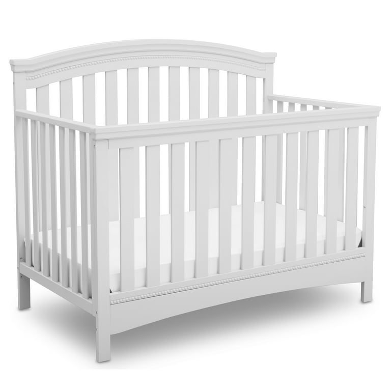 Delta Children Emerson 4 in 1 Convertible Crib Greenguard Gold Certified Bianca White