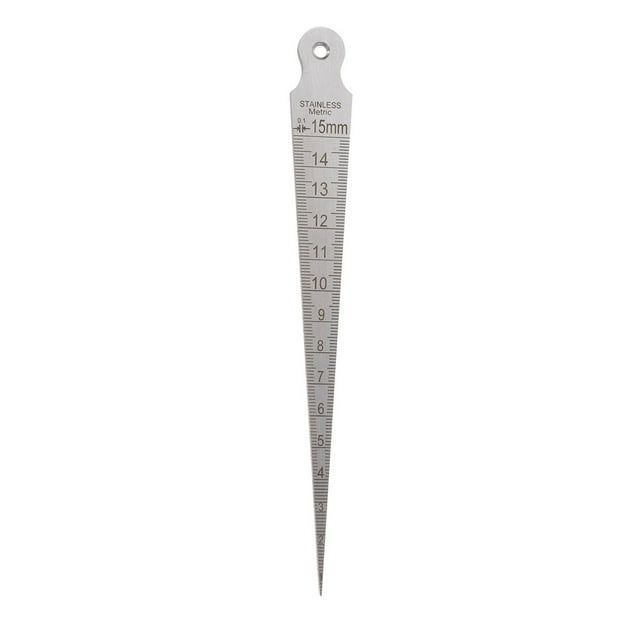 FELTECHELECTR Calibre cónico de acero inoxidable de alta resistencia, calibre de soldadura cónico de 1-15 mm (plateado)