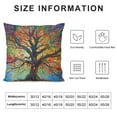 thumbnail image 6 of COMIO  Hippy Pattern Square Throw Pillow Covers 2 Packs, Hippie Colorful Tree Decorative Couch Pillowcase Double Side Print Throws Cushion Cover for Bed Sofa, 6 of 6