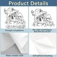 thumbnail image 3 of Non-Woven Water Soluble Embroidery Patterns Wash Away Embroidery Stabilizer Stick and Stitch Embroidery Paper Mushroom House 297x210mmm 4pcs/set, 3 of 9