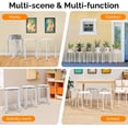 thumbnail image 5 of VINGLI 17.7in Plastic Stackable Stools Portable Stacking Chairs Nesting Stool Decoration Round Stools Pack of 6 for Home Outdoor Indoor Office (White-Plastic), 5 of 12