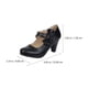 thumbnail image 3 of EeaseMX par de zapatos de tacón alto con lazo para mujer, con punta ligera y tacón grueso., 3 of 8
