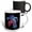 Multicolor, variant on 3drose, Male Siamese Fighting Fish Betta Splendens Isolated on Black, 11oz Two-tone Green Mug