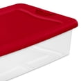 thumbnail image 4 of Sterilite 32 Qt Under Bed Latching Storage Container w/ Lid, Red (12 Pack), 4 of 5