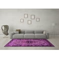 thumbnail image 3 of Ahgly Company Indoor Square Persian Purple Traditional Area Rugs, 4' Square, 3 of 4
