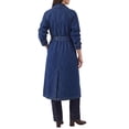 thumbnail image 4 of INSPIRE CHIC Womens Denim Trench Coats Double Breasted Long Sleeves A Line Lapel Belted Pockets Back Slit Fall Winter Long Jean Jackets Small Blue, 4 of 6