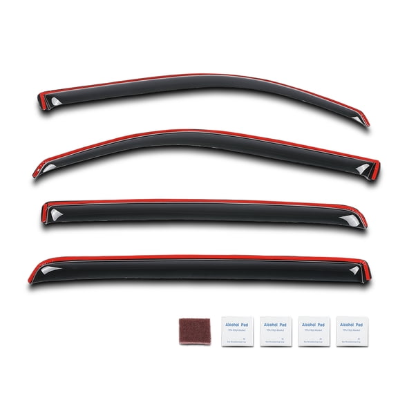 Crew Cab Rain Guards Window Visors Vent Shade Fit For 2019-2025 Ram 1500