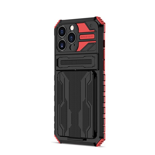 Cateissary Funda para teléfono a prueba de golpes, funda trasera para teléfono inteligente, TPU, PC, Protector portátil, soporte resistente a caídas, Electrónica rojo Tipo 2