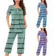 thumbnail image 1 of Weiqiqre Ensembles de Pyjama pour Femmes Ensembles de Détente Haut à Manches Longues Col Rond et Pantalon Pjs Doux avec Poches, 1 of 6