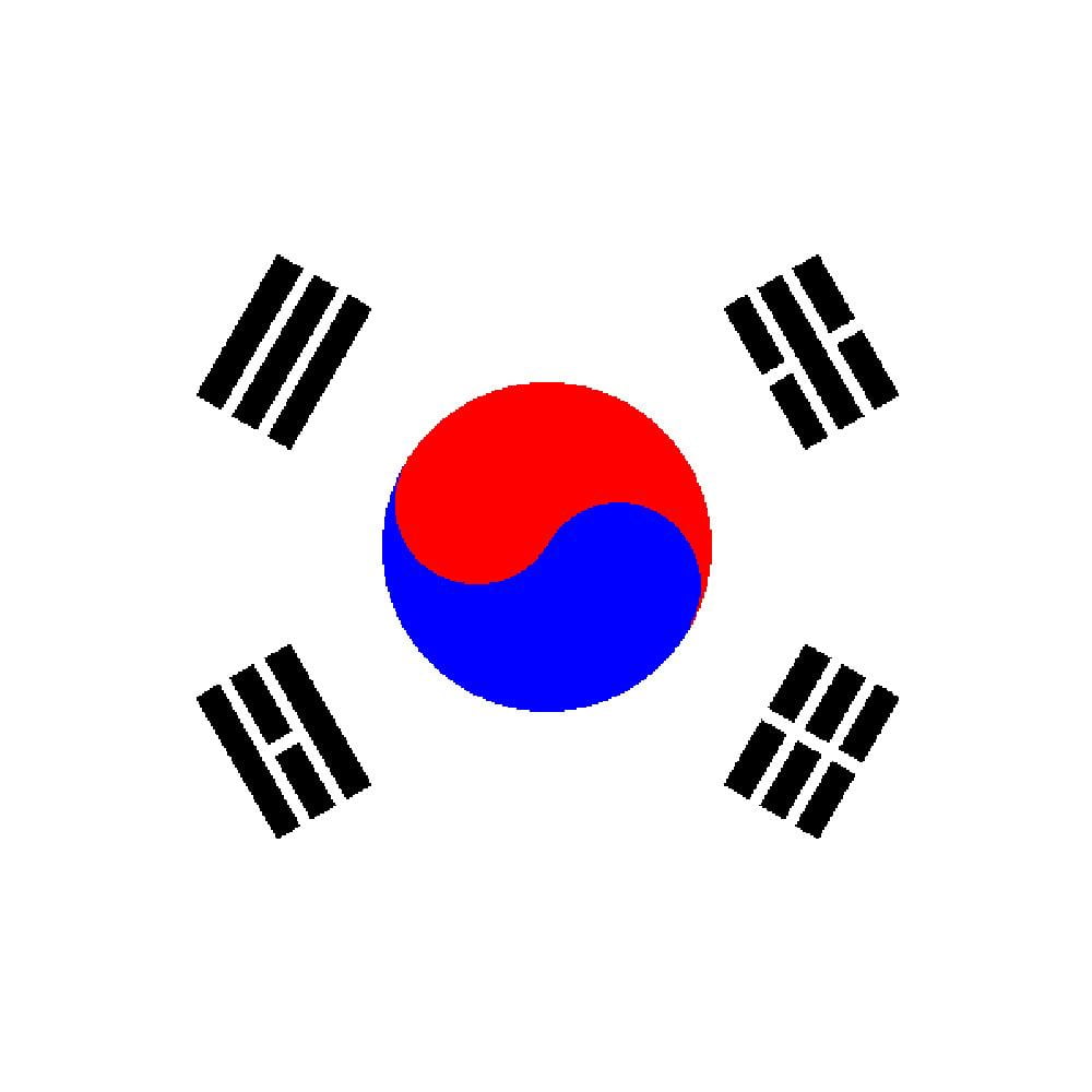 Korea Flag with Grommets 3ft x 5ft