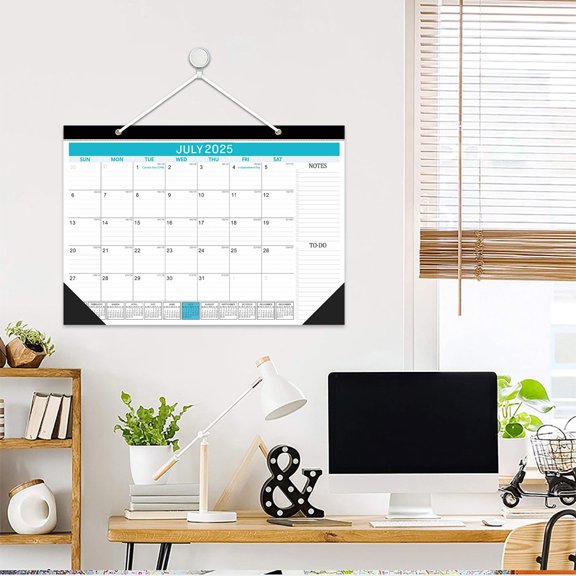 Kumdkd 2025-2026 18 Month English Desk Calendar - 12"x17" Large Format Planner with Countdown Feature, Holiday Markers & Elegant Design for Office/Home Organization