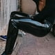 thumbnail image 2 of 1 UNID LEGGINGS DE CUERO PANTALONES ALTA PANTALONES DE LAS MUJERES MEDIAS ELÁSTICAS PANTALONES DE MODA, 2 of 6