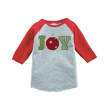 

Custom Party Shop Kids Joy Christmas Raglan Shirt Red