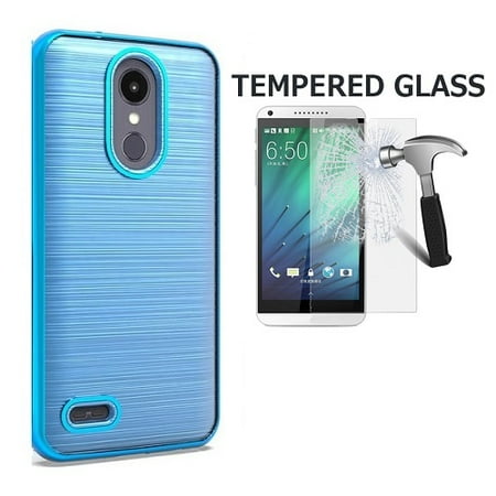 - LG Rebel 4 Case, LG (Rebel 4) 4G LTE Case, AT&T Prepaid LG Phoenix 4 Case, Phone Case for Straight Talk LG Rebel 4 Prepaid Smartphone, Dual Layer Chrome Edge TPU Cover and Brushed Style Case (Blue)