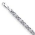 thumbnail image 2 of Auriga 925 Sterling Silver RHP 7.5mm Hollow Byzantine 7.5inch Bracelet for Women, 2 of 6