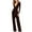 Coffee, variant on Velvet Jumpsuits for Women Elegant V Neck Playsuits Long Sleeve High Waist Romper Velour Belted Dungarees Petite Overalls Wedding Party Clubbing Jumpsuit