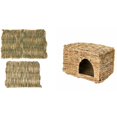 thumbnail image 1 of 2 piezas de alfombrilla de paja para mascota, juguete de masticar conejo, almohadilla para casa de hierba Afortunado Sencillez, 1 of 5
