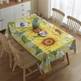 thumbnail image 2 of Vintage Rectangle Tablecloth 60x84 Inch, SunFlowers Boho Water Resistant Vinyl Washable Seasonal Table Cover for Thanksgiving Christmas Holiday Party Picnic Dinner Decor, 2 of 5